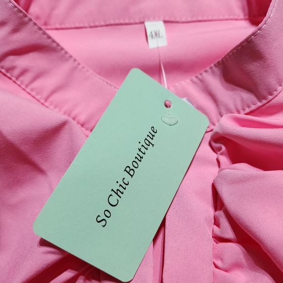 So chic boutique Button-Front Long-Sleeve Silk Blouse - Picture 15 of 15